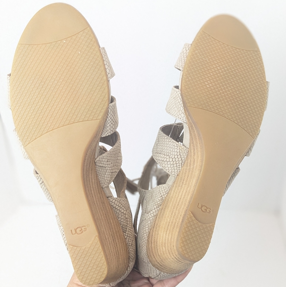 NWOT UGG Yasmin Snake Wedge Sandals - Picture 12 of 16